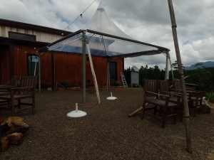 TENDA CHAPÉU DE BRUXA 5X5MTS TRANSPARENTE 
